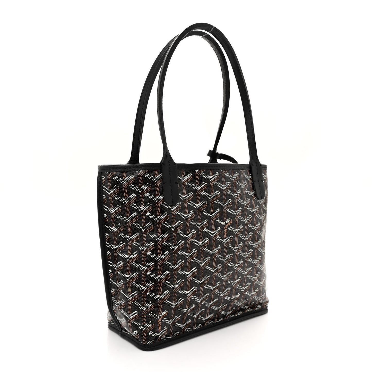 Goyardine Reversible Mini Anjou Black