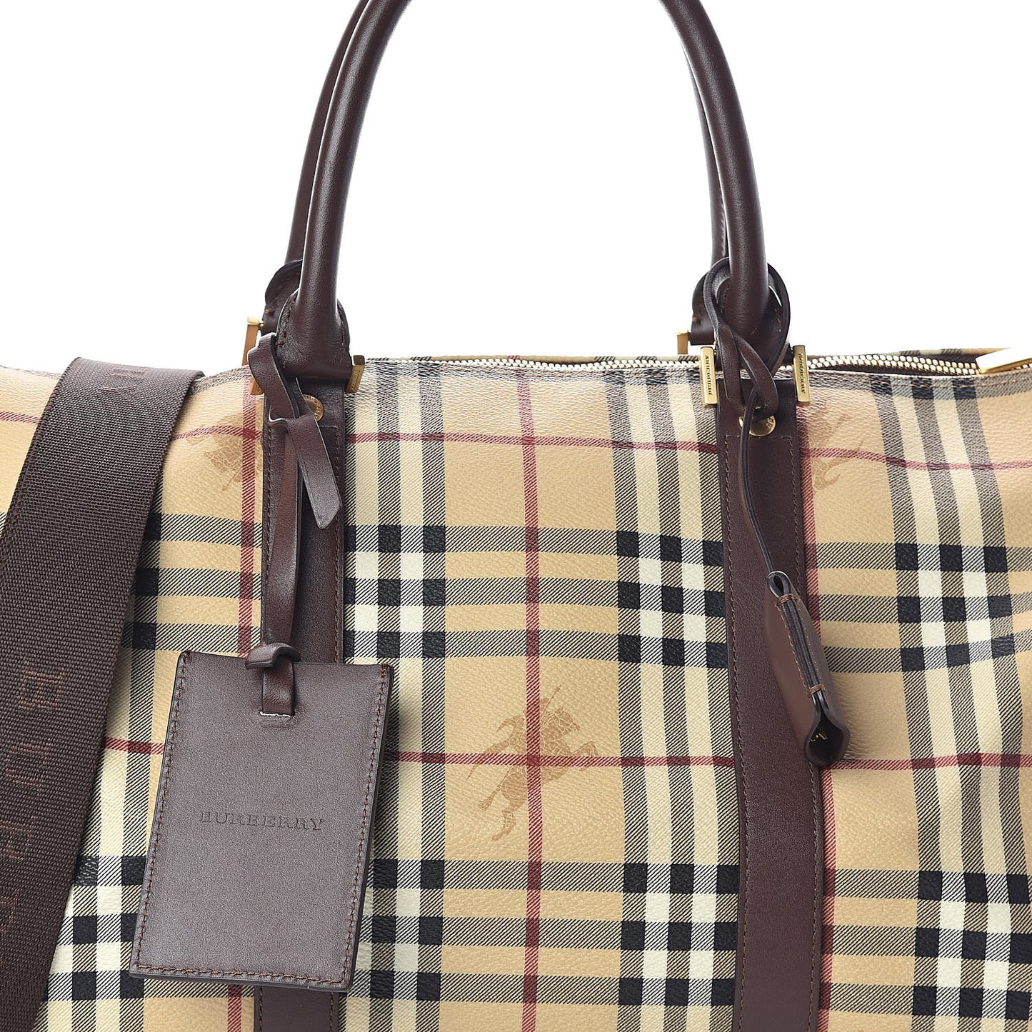 Haymarket Check Duffle Bag Dark Brown