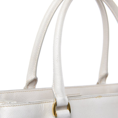 Prada Saffiano Lux Medium Tote Talco 16 of 20