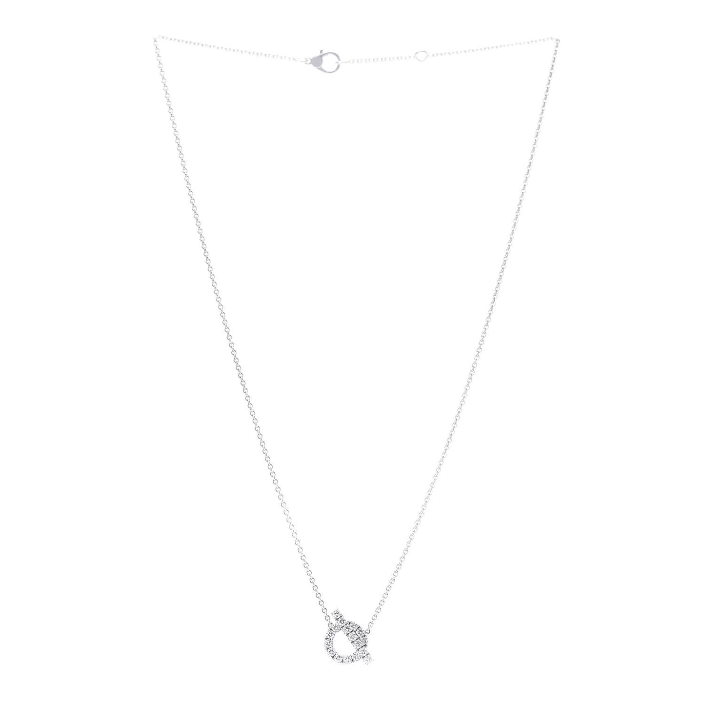 18K White Gold Diamond Finesse Pendant Necklace