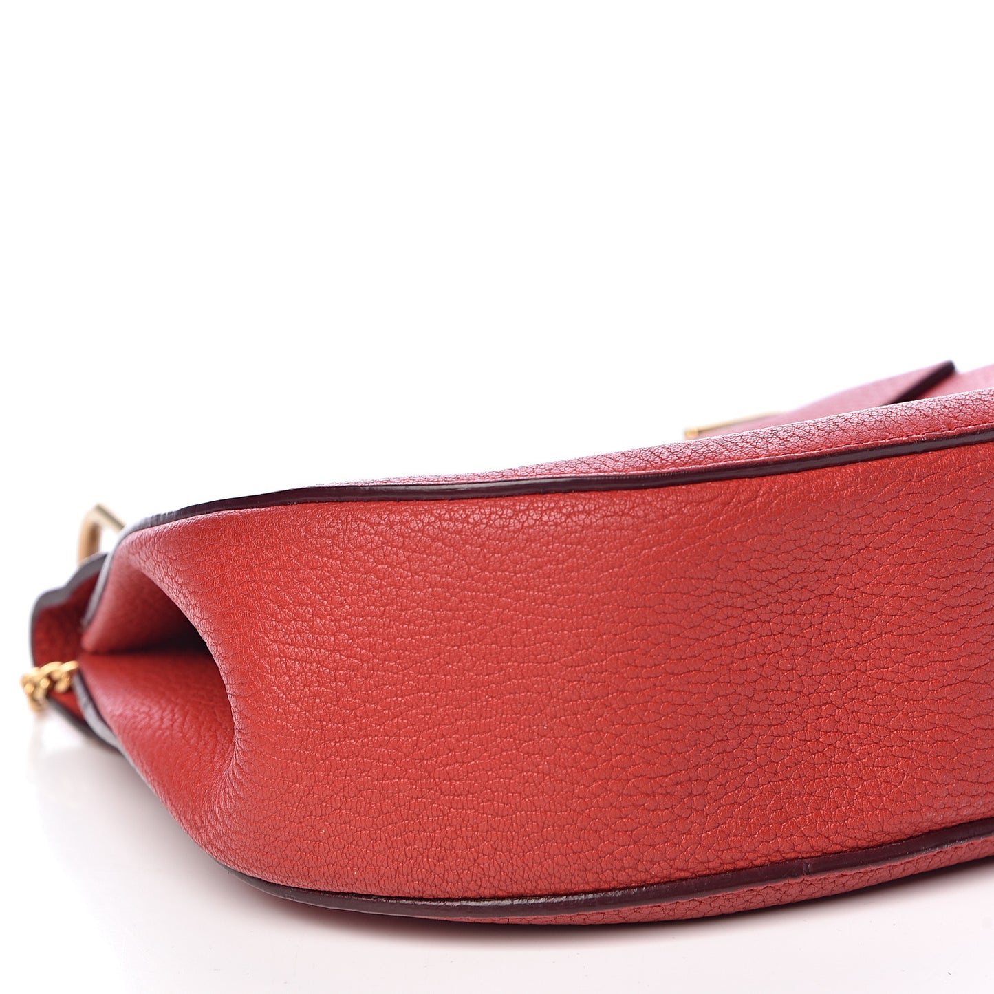 Grained Lambskin Drew Shoulder Bag Plaid Red