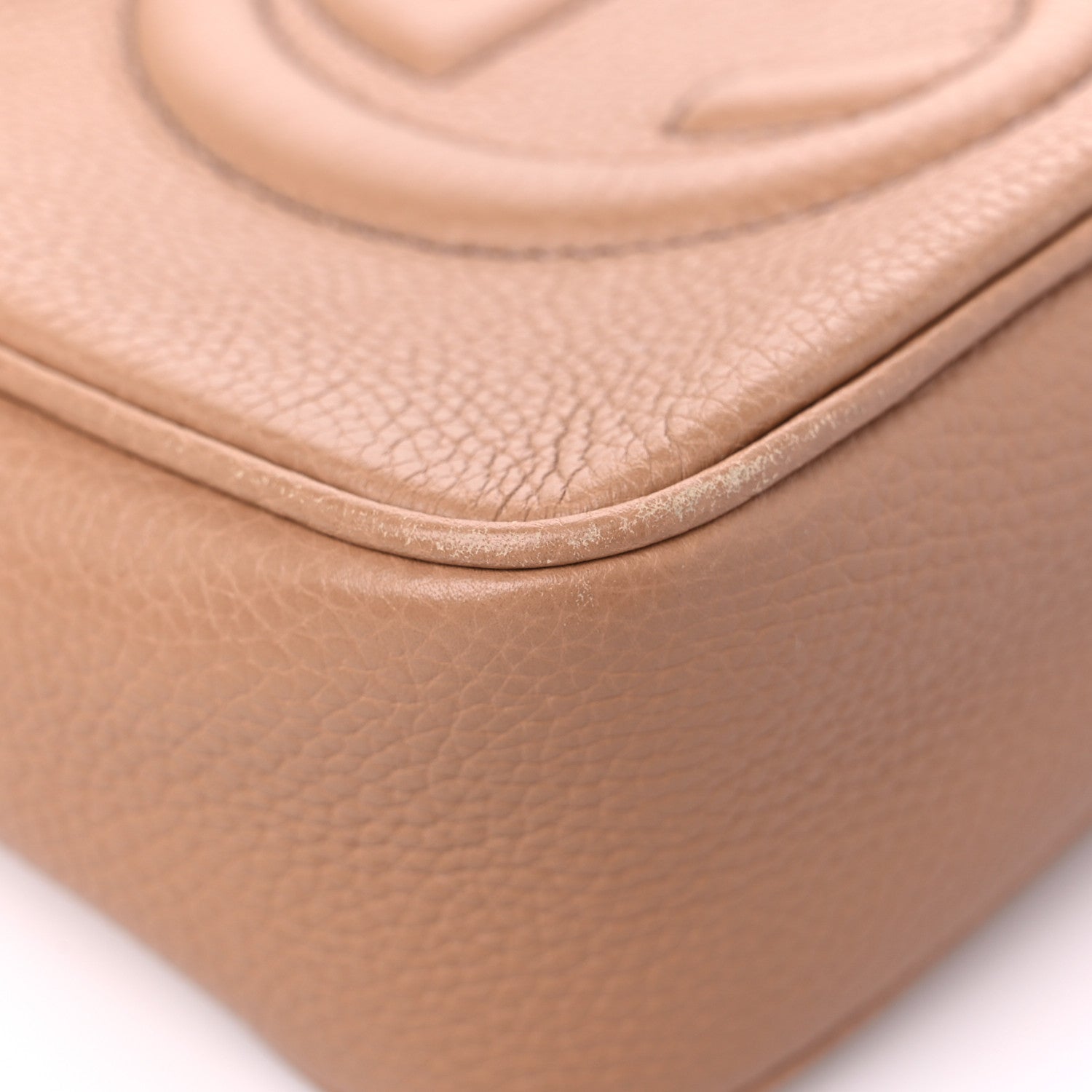 Gucci Pebbled Calfskin Small Soho Disco Bag Camelia 9 of 16