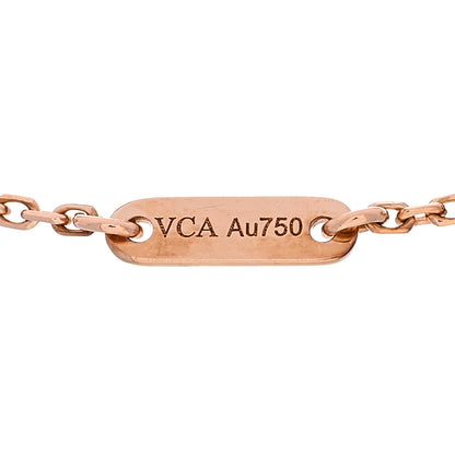 Van Cleef & Arpels 18K Rose Gold Carnelian Sweet Alhambra Bracelet 3 of 5
