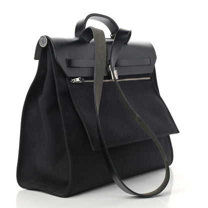 Hermes Toile Vache Hunter Herbag Zip 39 MM Black 3 of 14