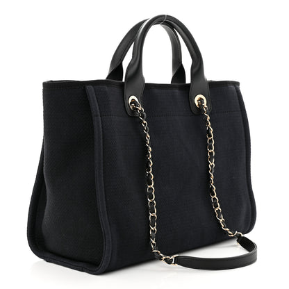 Chanel Mixed Fibers Small Deauville Tote Black 4 of 11