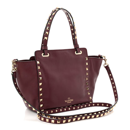 Valentino Garavani Vitello Mini Rockstud Tote Rubin 3 of 9