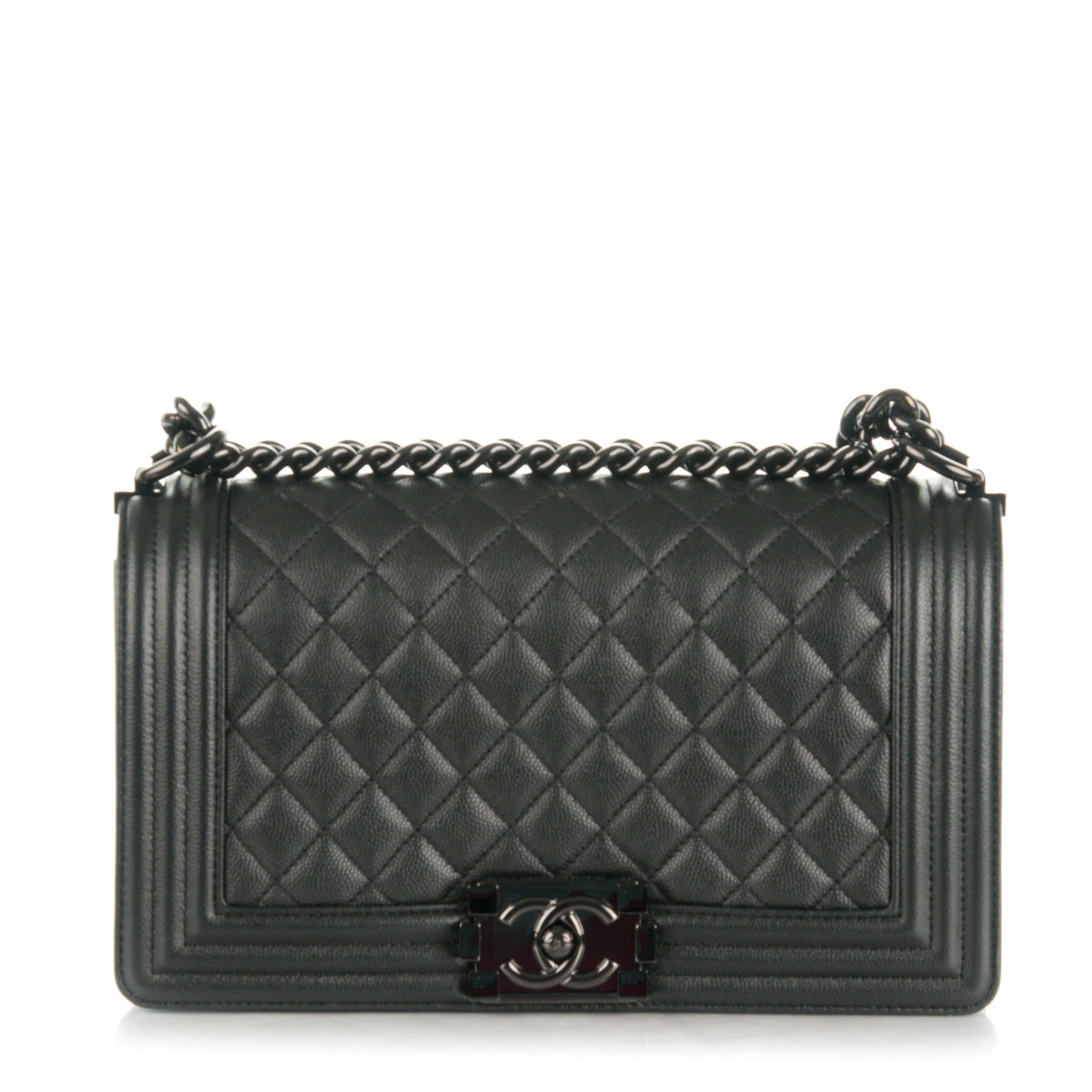 Chanel Caviar Quilted Medium Boy Flap So Black 1 of 9