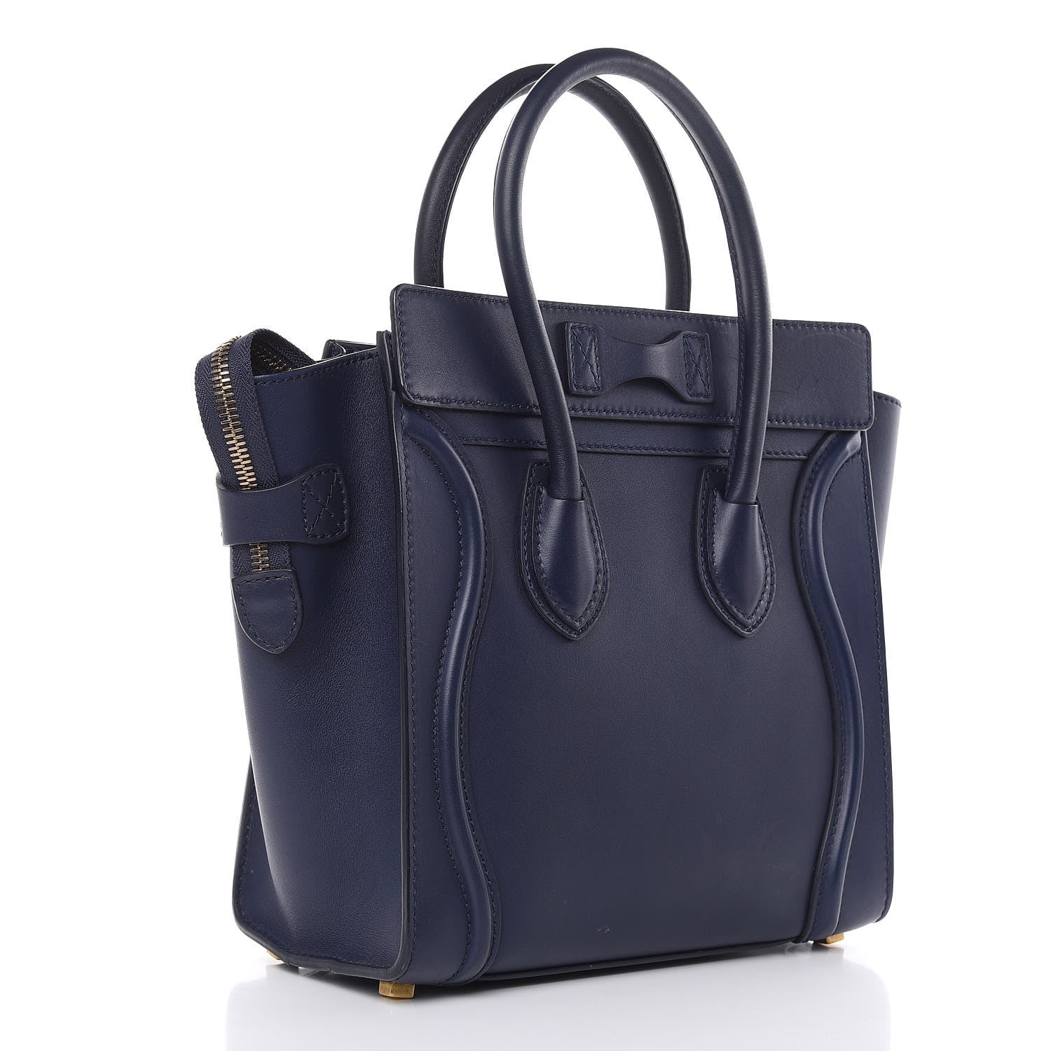 Celine Smooth Calfskin Micro Luggage Navy Blue 3 of 17