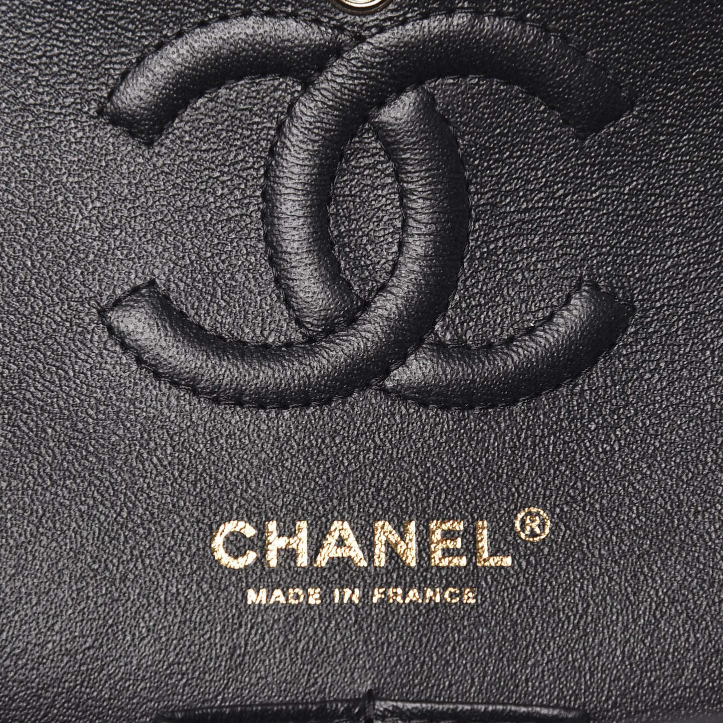 Caviar Chevron Quilted Small Double Flap Black