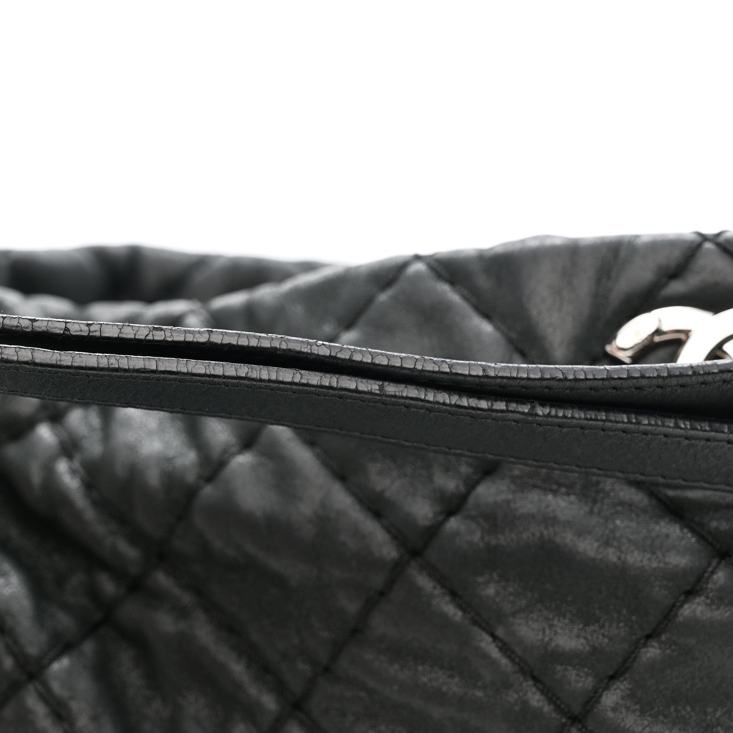 Chanel Iridescent Calfskin Quilted Relax CC Shoulder Bag Black 12 of 13