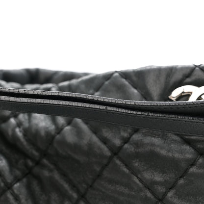 Chanel Iridescent Calfskin Quilted Relax CC Shoulder Bag Black 12 of 13