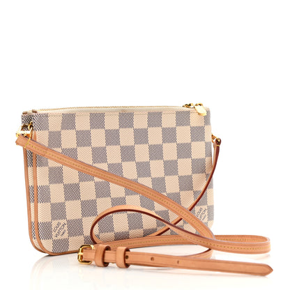 Louis Vuitton Damier Azur Double Zip Pochette 3 of 11