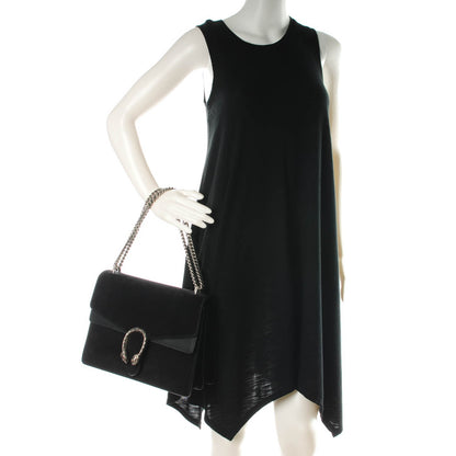 Gucci Suede Medium Dionysus Shoulder Bag Black 2 of 7