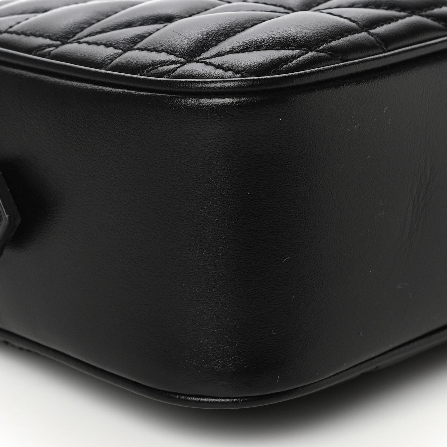 Calfskin Matelasse Aria Small GG Marmont Chain Shoulder Bag Black