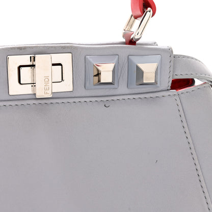 Fendi Nappa Studded Mini Peekaboo Iconic Satchel Grey Multicolor 11 of 12