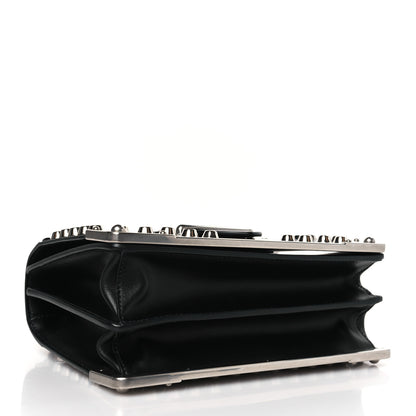 Prada City Calf Saffiano Studded Cahier Bag Black 5 of 9