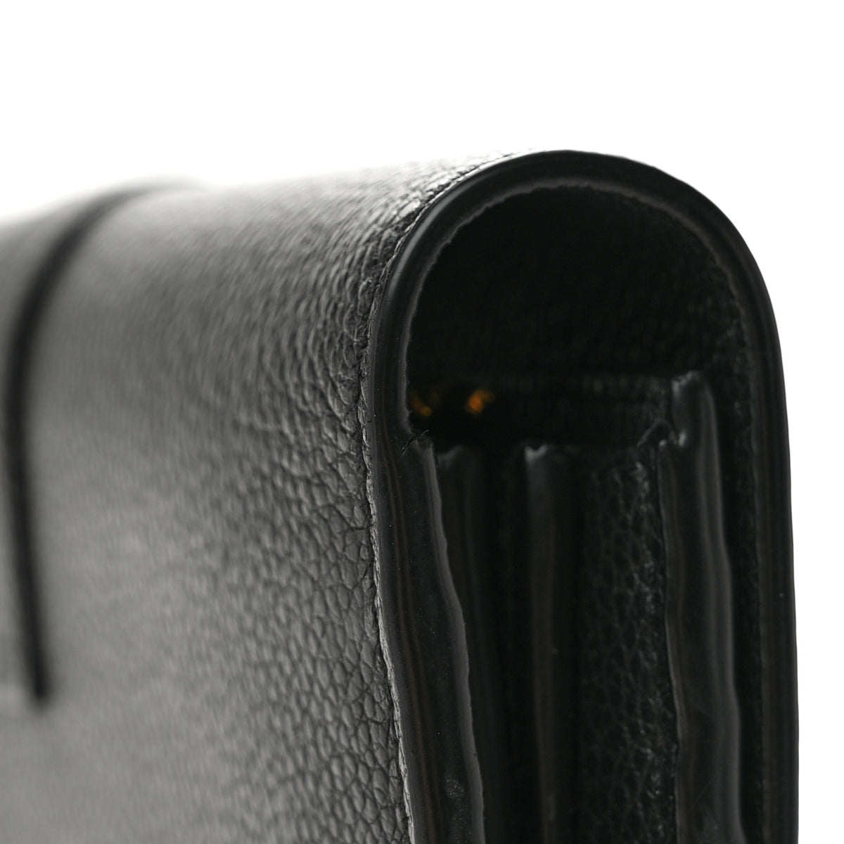 Saint Laurent Calfskin Monogram Large Flap Wallet Black 8 of 9