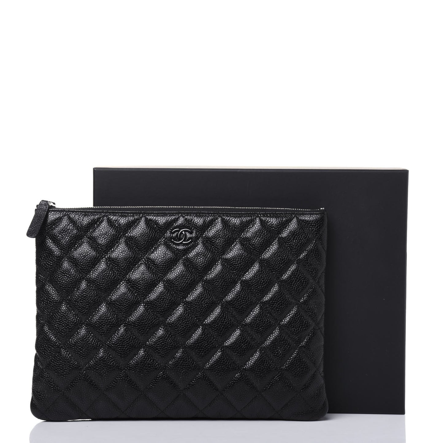 Caviar Quilted Medium Cosmetic Case So Black
