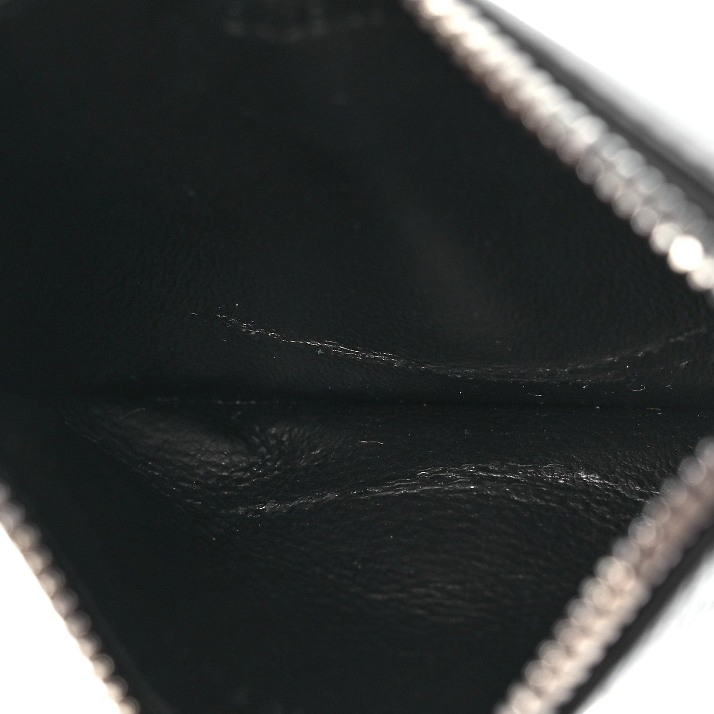 Grained Calfskin Miami Logo Cash Coin Card Holder On Keychain Black