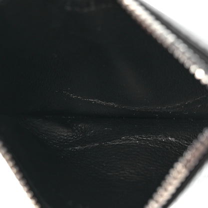 Balenciaga Grained Calfskin Miami Logo Cash Coin Card Holder On Keychain Black 5 of 9