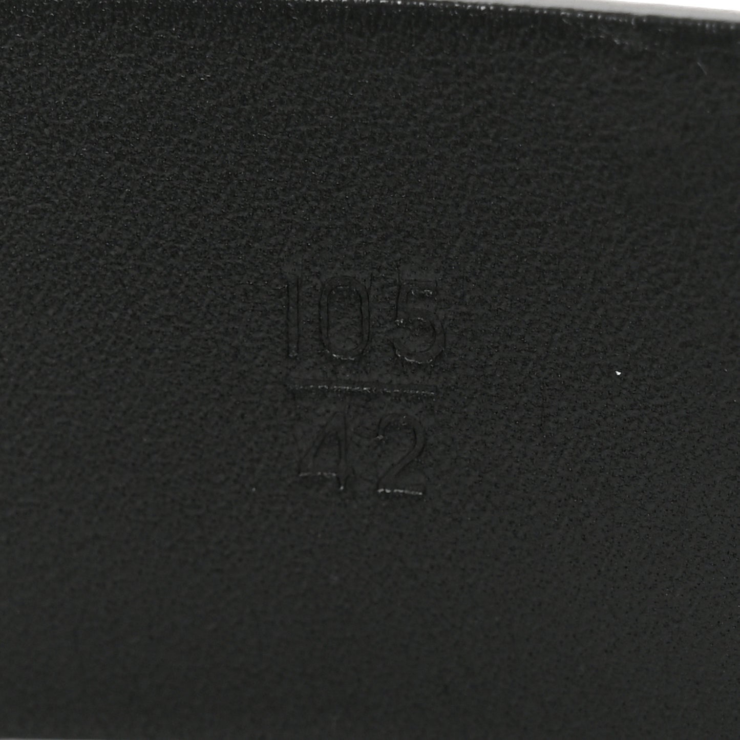 Crumpled Calfskin Pearl CC Belt 105 42 Black
