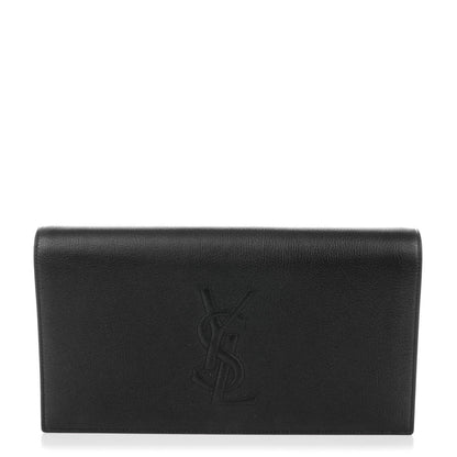 Saint Laurent Calfskin Monogram Large Belle De Jour Clutch Black 1 of 7