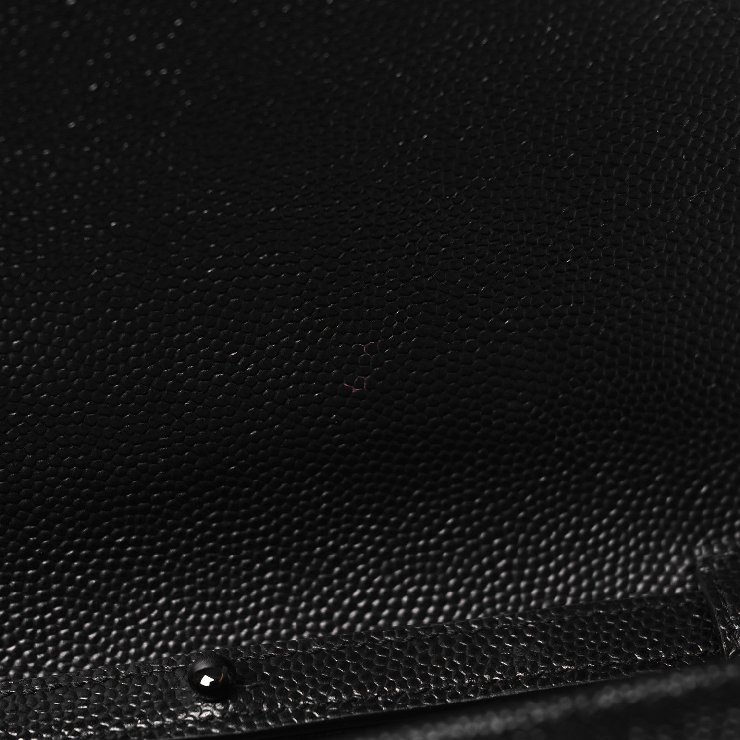 Saint Laurent Grain De Poudre Matelasse Chevron Monogram Monochrome Chain Wallet Black 11 of 13