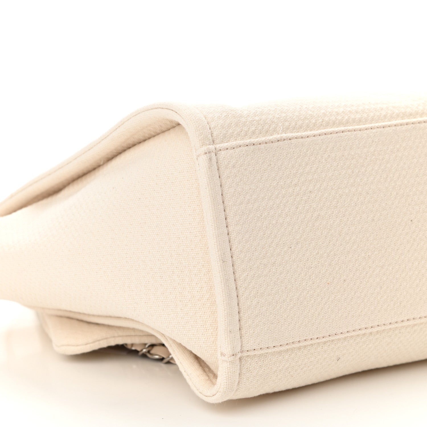 Chanel Mixed Fibers Small Deauville Tote White 10 of 11