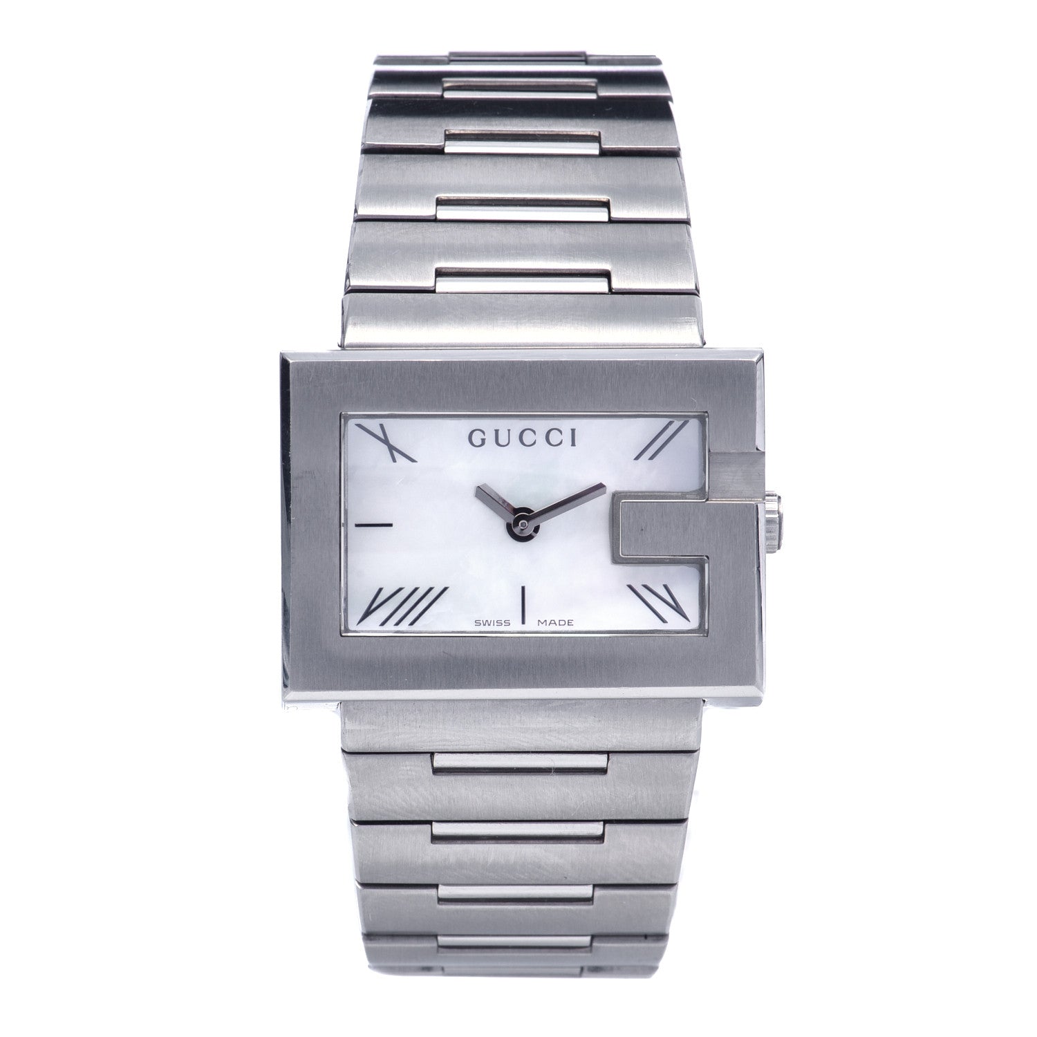 Gucci Stainless Steel Mother of Pearl 31mm 100L Quartz Watch 1 of 5