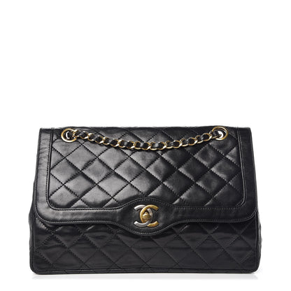 Chanel Lambskin Quilted Medium Double Flap Black 1 of 17