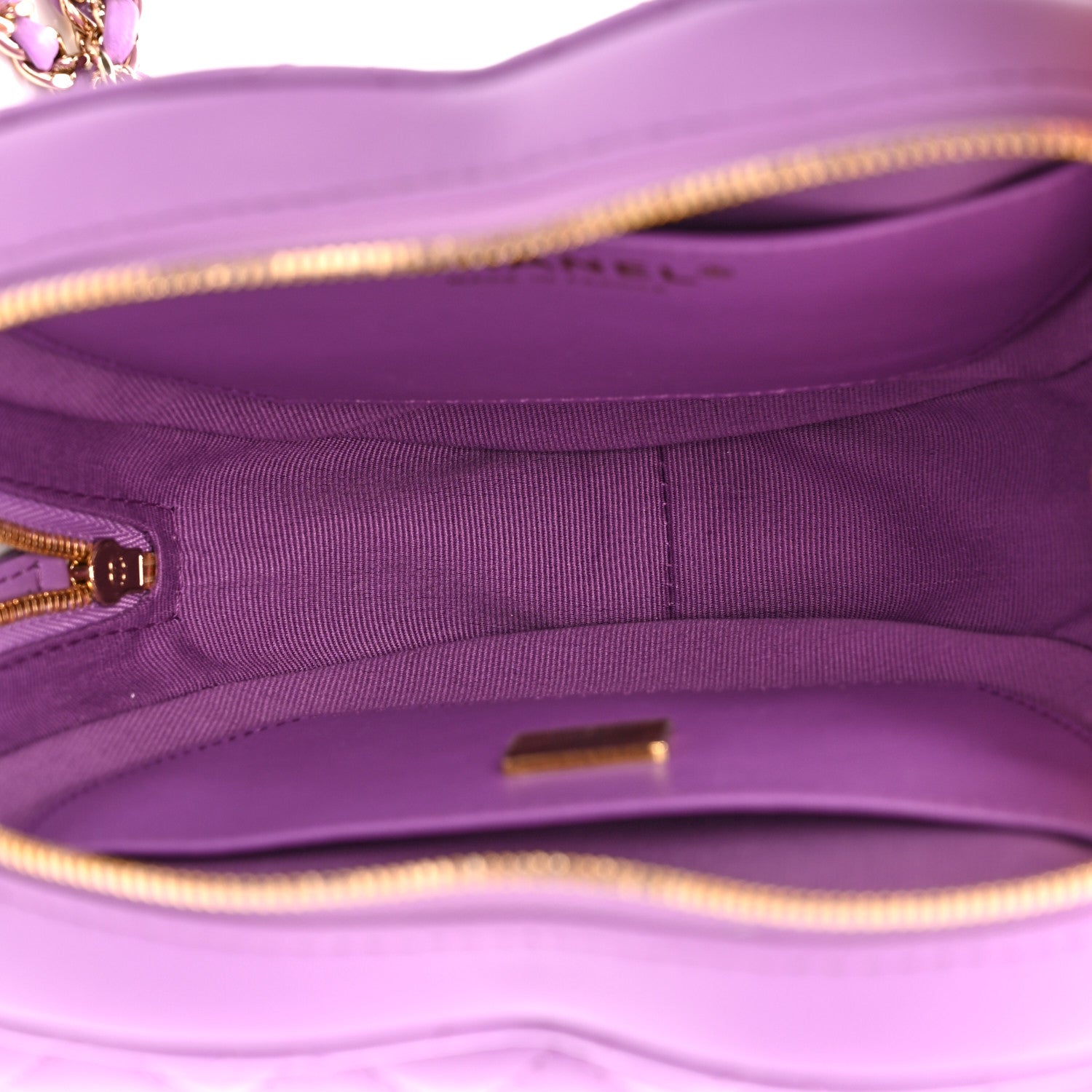 Chanel Lambskin Quilted CC In Love Heart Bag Purple 5 of 10