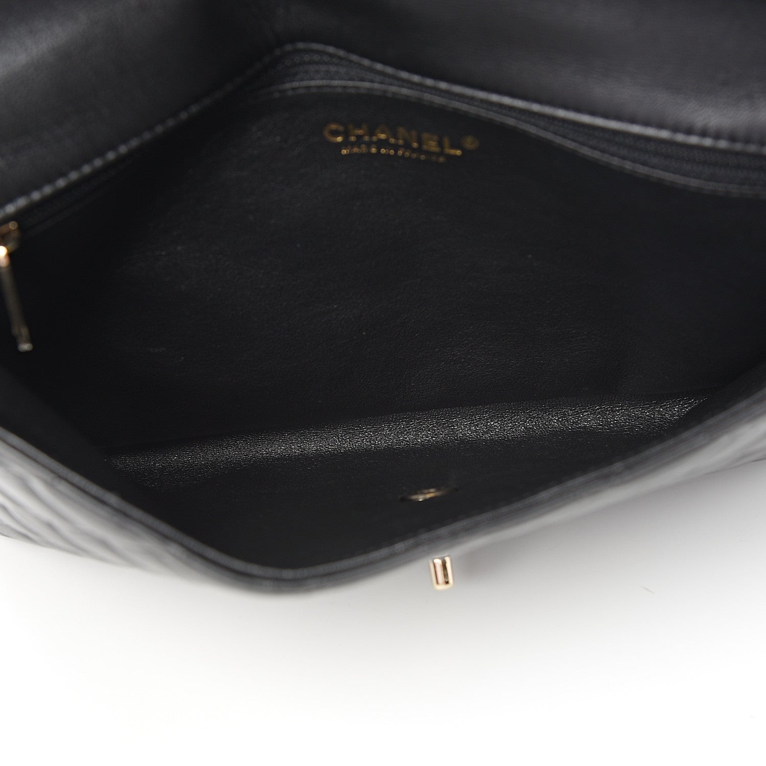 Chanel Lambskin Quilted Flap Clutch Black 4 of 10