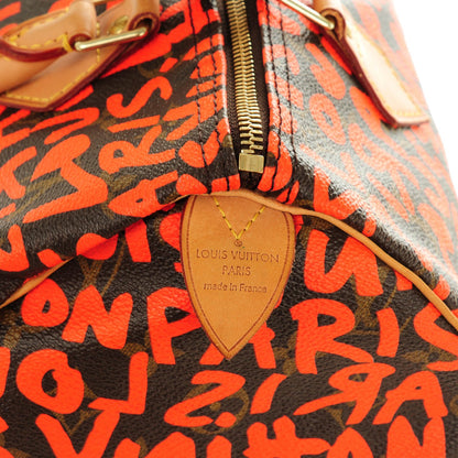 Louis Vuitton Monogram Graffiti Speedy 30 Orange 5 of 7