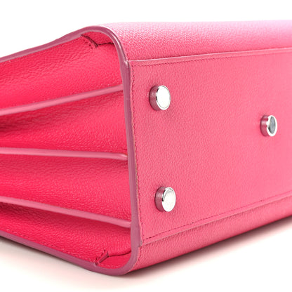 Saint Laurent Grained Calfskin Baby Sac De Jour Lipstick Fuchsia 8 of 9