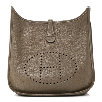 Hermes Taurillon Clemence Evelyne III PM Etoupe 1 of 11