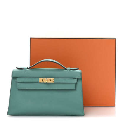 Hermes Swift Kelly Pochette Clutch Vert Verone 11 of 11
