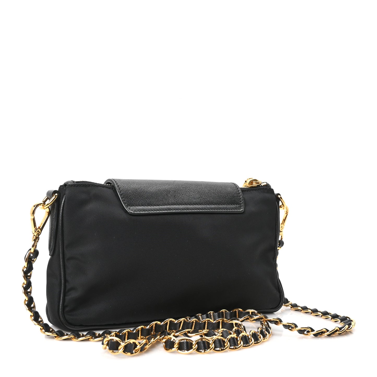 Tessuto Nylon Saffiano Crossbody Bag Black