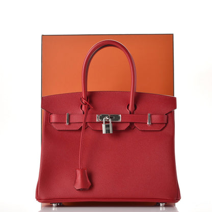 Hermes Epsom Birkin 30 Rouge Casaque 37 of 37