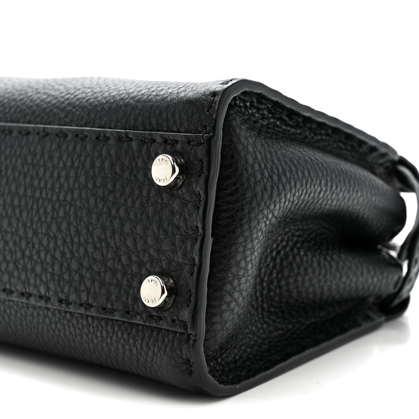 Cuoio Romano Selleria Bi-Color Mini Peekaboo Iconic Satchel Black Mou