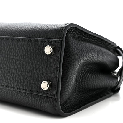 Fendi Cuoio Romano Selleria Bi-Color Mini Peekaboo Iconic Satchel Black Mou 10 of 10