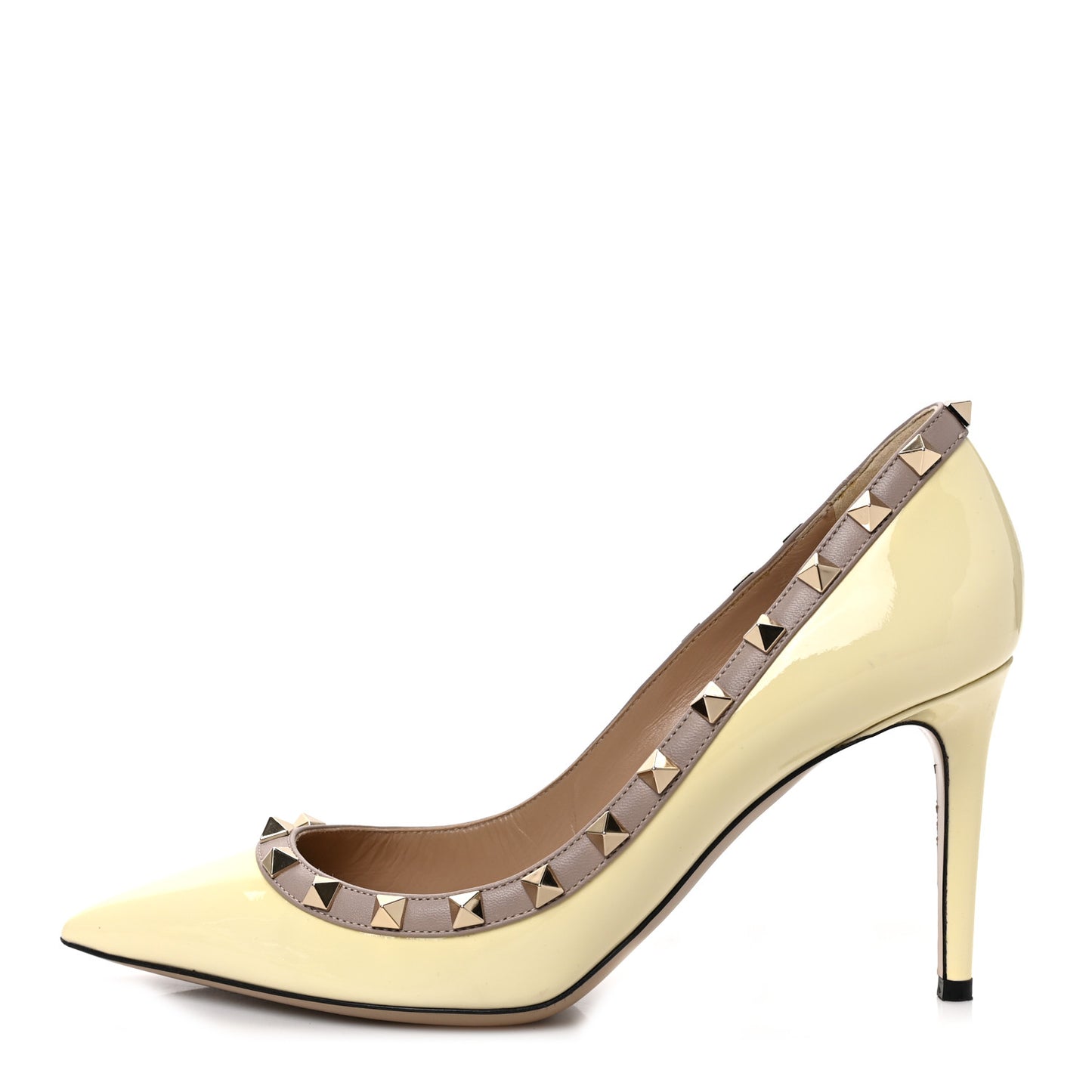 Patent Rockstud 85mm Pumps 38 Ivory Poudre