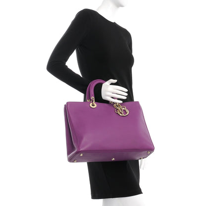 Christian Dior Calfskin Large Diorissimo Bag Purple 3 of 19