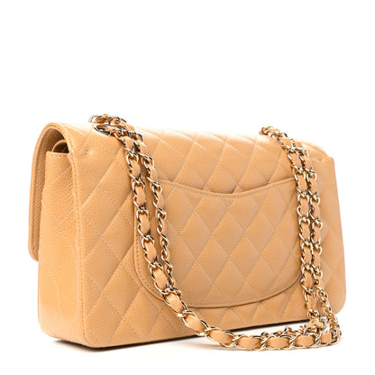 Chanel Caviar Quilted Medium Double Flap Beige 3 of 10