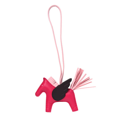 Hermes Milo Lambskin Grigri Rodeo Pegase Horse Bag Charm PM Framboise Rose Sakura Rouge Sellier 1 of 4