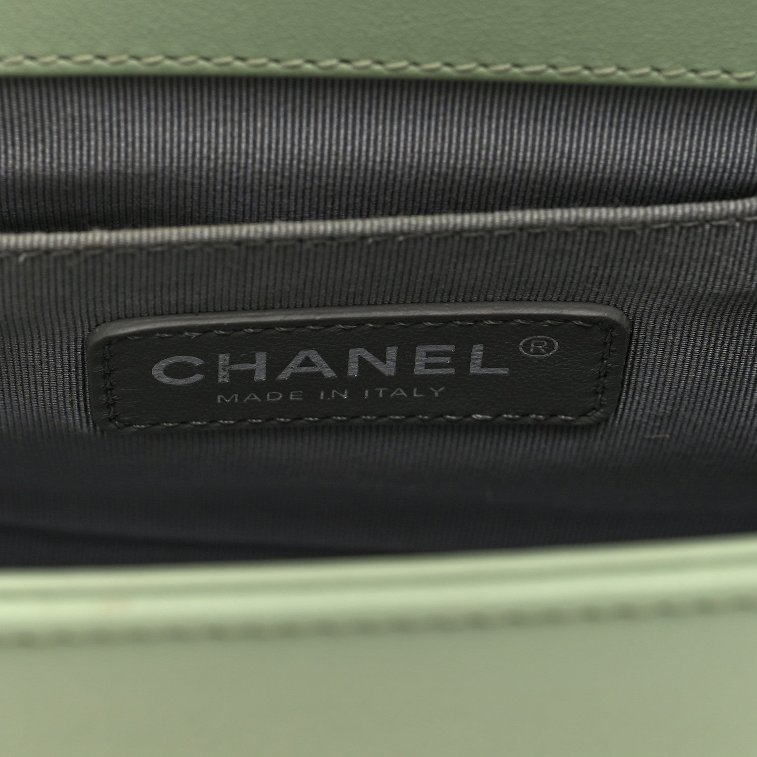 Chanel Calfskin Chevron Quilted Medium Boy Flap Light Green 5 of 9