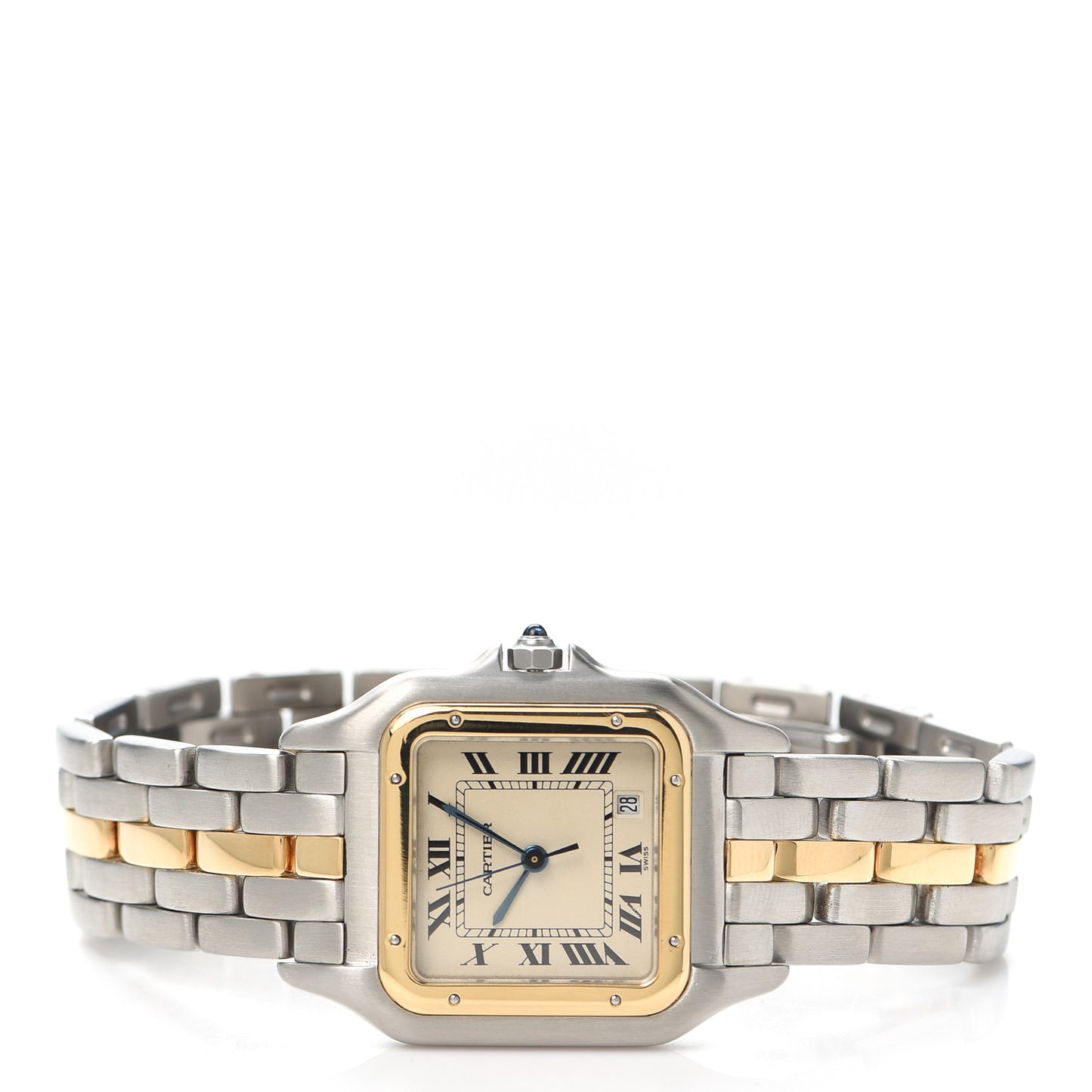 Stainless Steel 18K Yellow Gold 27mm Panthere Quartz Watch