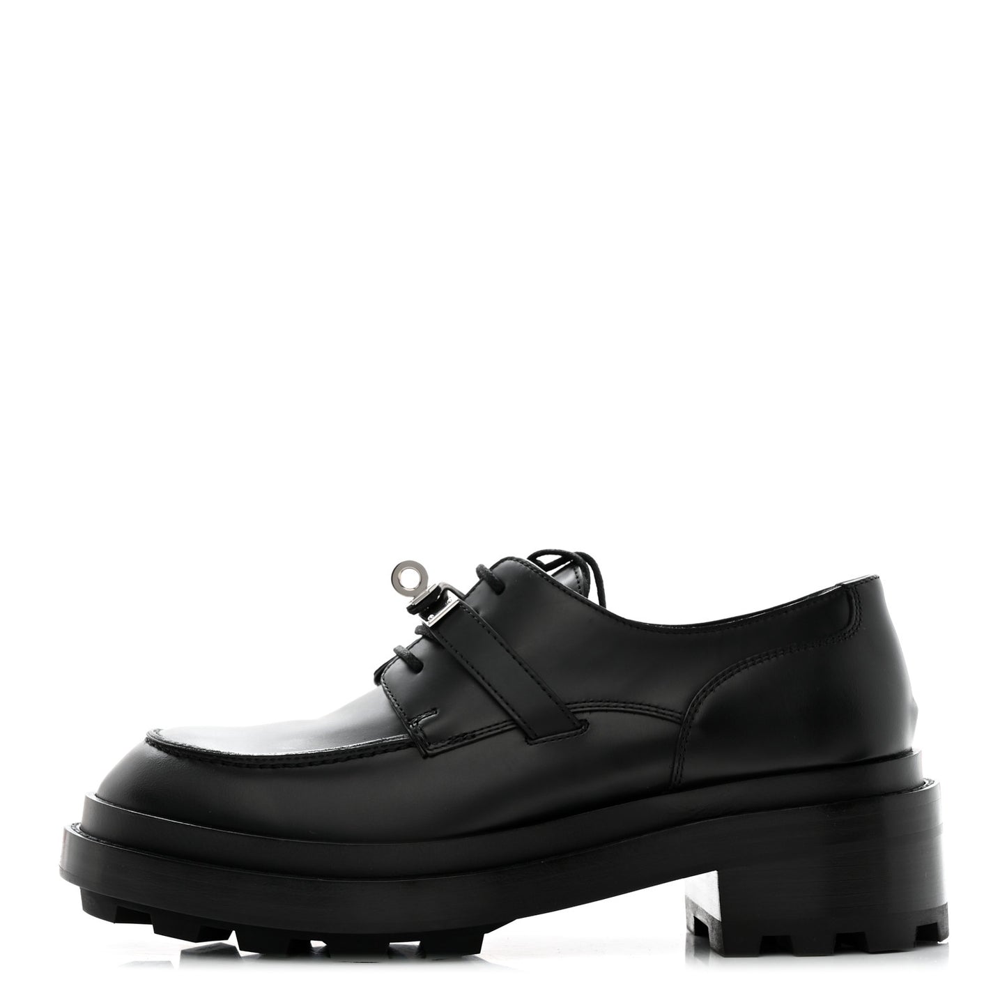 Calfskin First Derby Shoes 37.5 Black