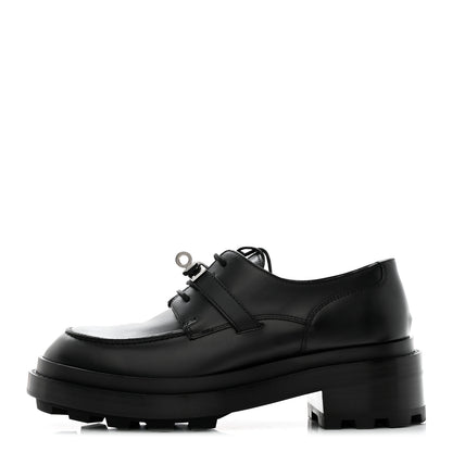 Hermes Calfskin First Derby Shoes 37.5 Black 1 of 9