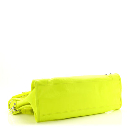 Balenciaga Agneau Classic Silver Hardware City Jaune Fluo 5 of 11