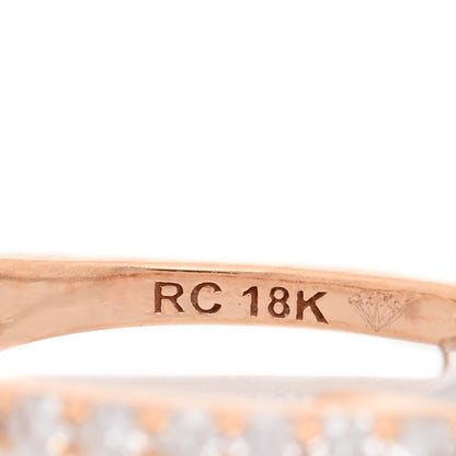 Roberto Coin 18K Rose Gold Diamond XS Hoop Pave Earrings 4 of 4